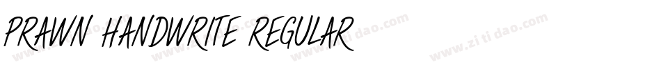 Prawn Handwrite Regular字体转换